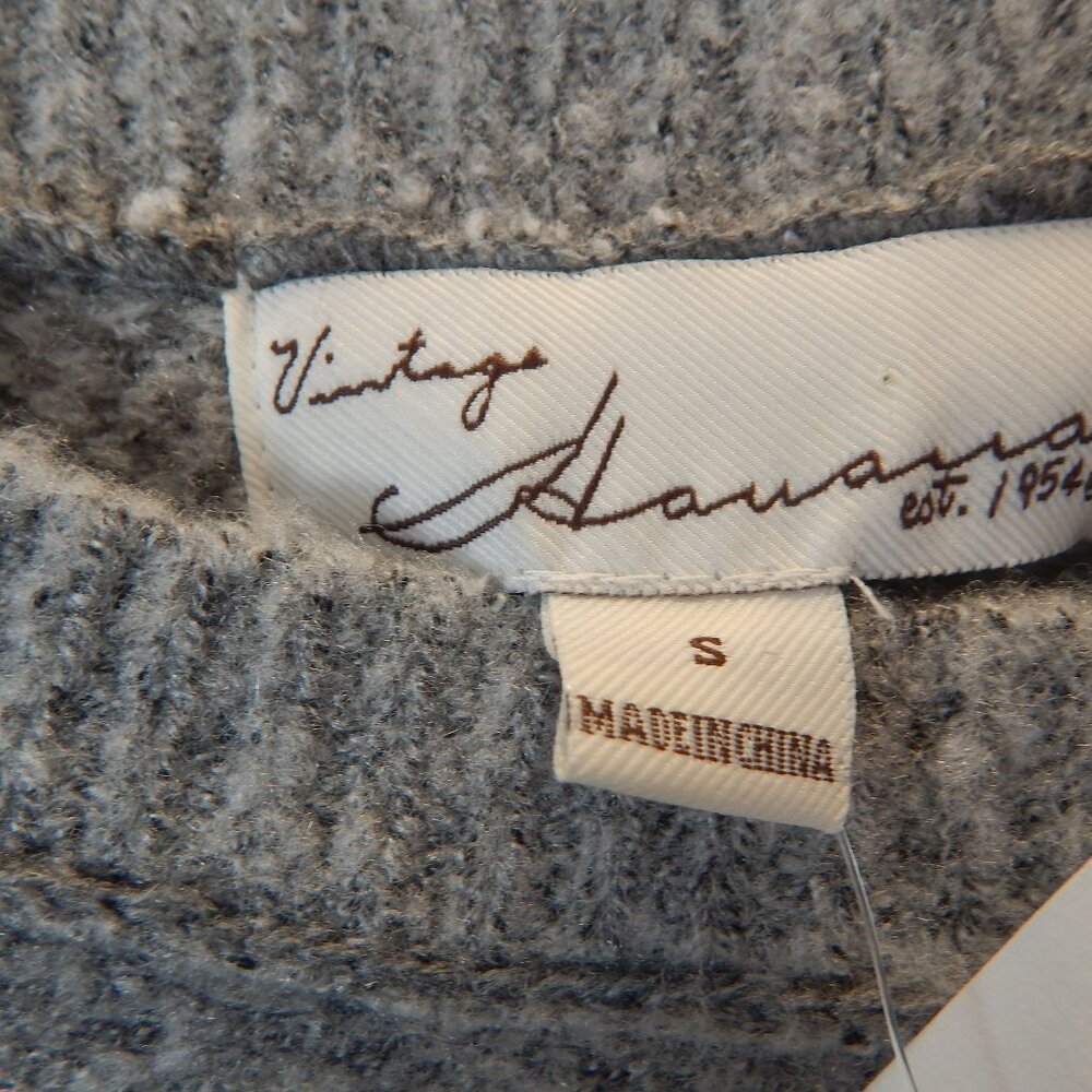 Vintage Havana white Star Cold Shoulder Gray Sweater Womans - Picture 4 of 7